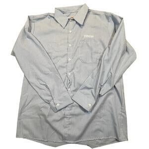 Frito Lay White Pinstripe Employee Shirt Embroidered Logo Long Sleeve Mens XL